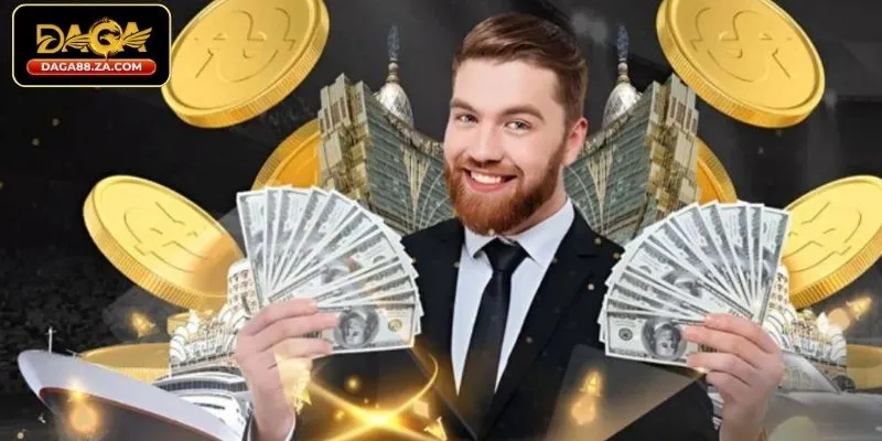 Truy cập hệ thống DAGA88 và chọn chức năng rút tiền